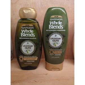 Garnier Whole Blends Legendary Olive Replenishing Shampoo & Conditioner 12.5 oz